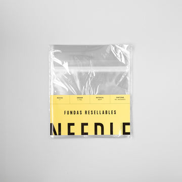 Fundas exteriores resellables Needle de 7 pulgadas, 50 unidades