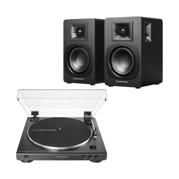 Pack tornamesa Audio-Technica AT-LP60X y parlantes AT-SP3X
