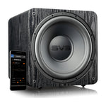 Subwoofer SVS SB-1000 Pro en acabado Black Ash, vista frontal sin parrilla