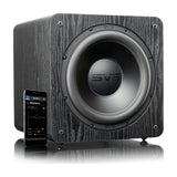 Subwoofer SVS SB-2000 Pro en acabado Black Ash, vista frontal