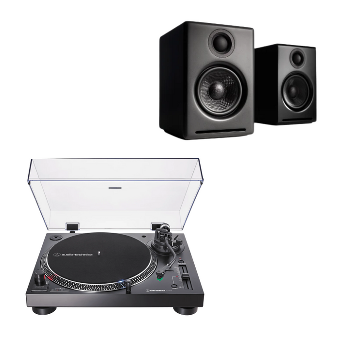 Tornamesa AT-LP120XUSB + Parlantes A2+ Wireless — Pack Completo