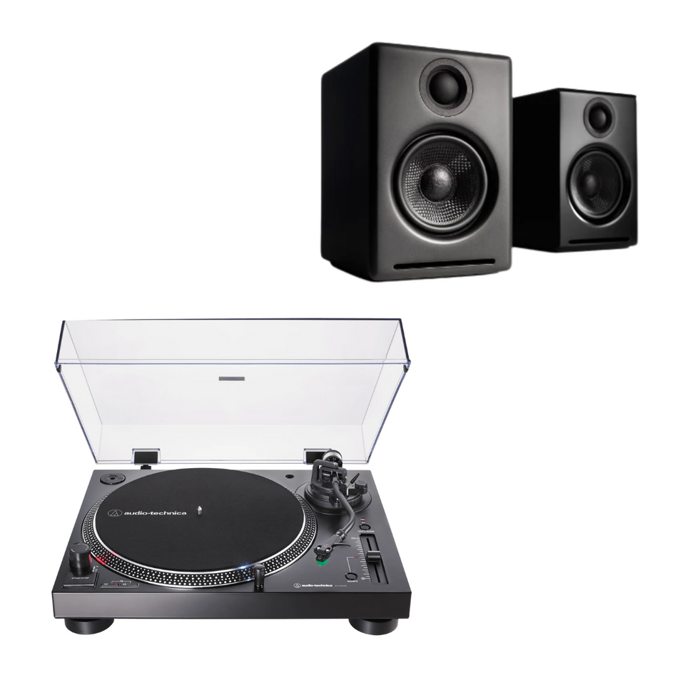 Tornamesa AT-LP120XUSB + Parlantes A2+ Wireless — Pack Completo