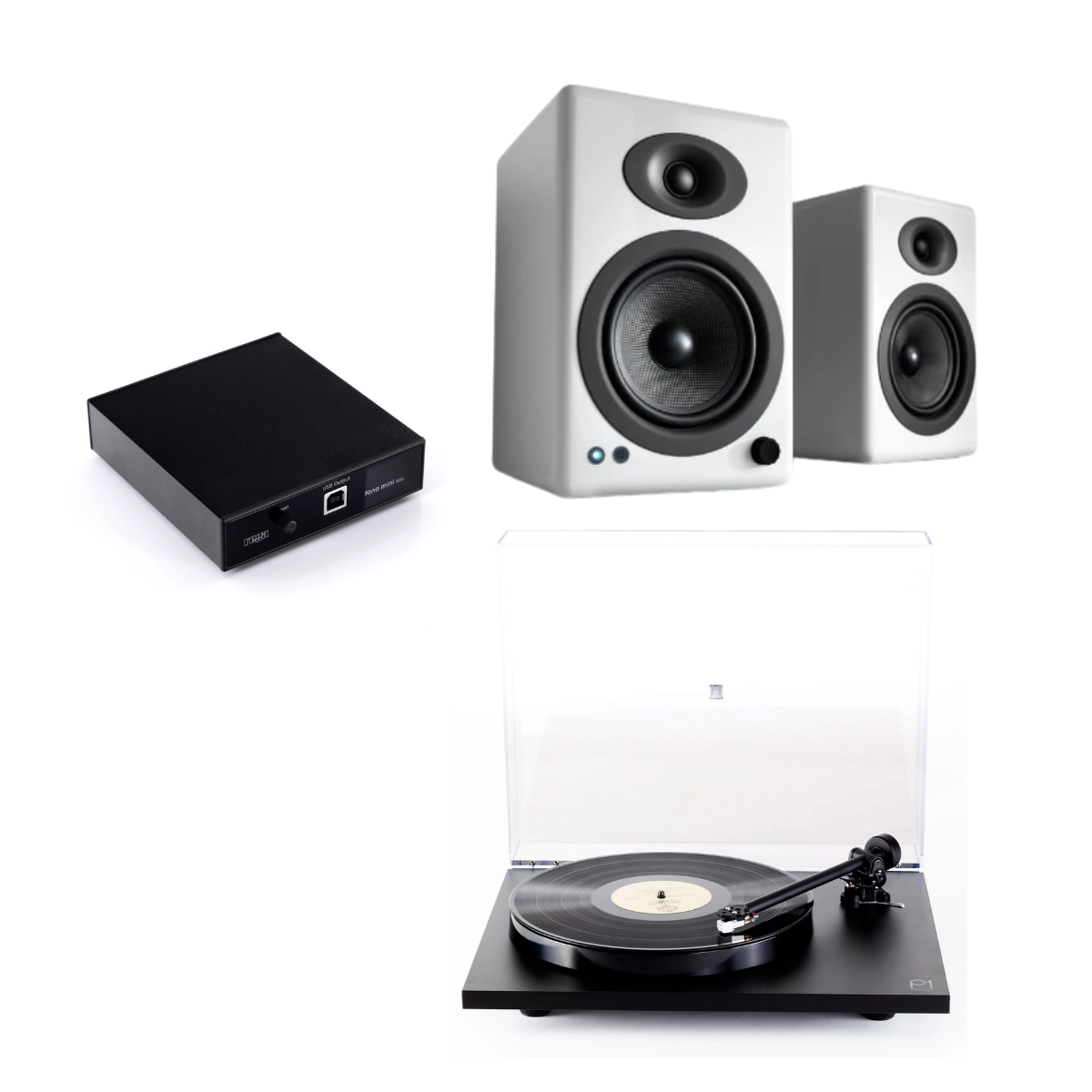 Pack Tornamesa Planar 1 Matt + Preamplificador A2D + Parlantes A5+