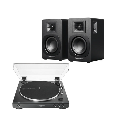 Pack tornamesa Audio-Technica AT-LP60X y parlantes AT-SP3X