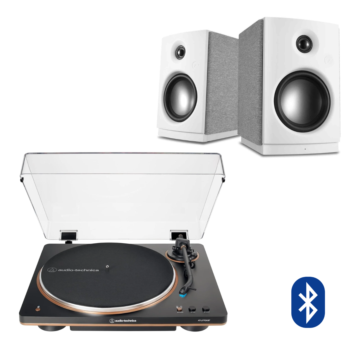 Pack Tornamesa AT-LP70XBT + Parlantes OS-10