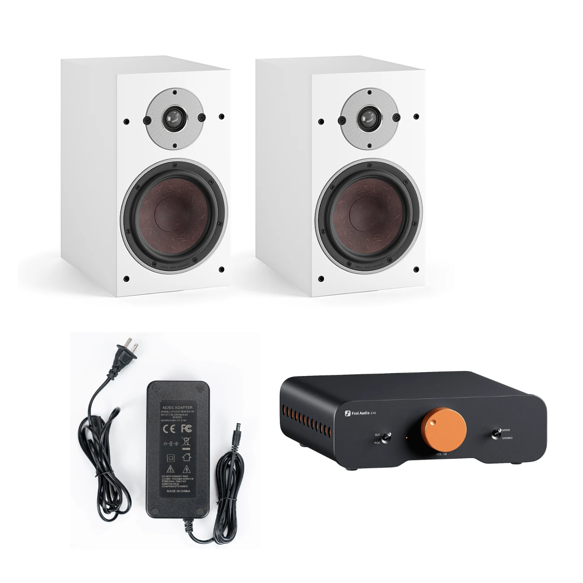 Pack Amplificador ZA3 + Fuente 48V + Parlantes Oberon 3