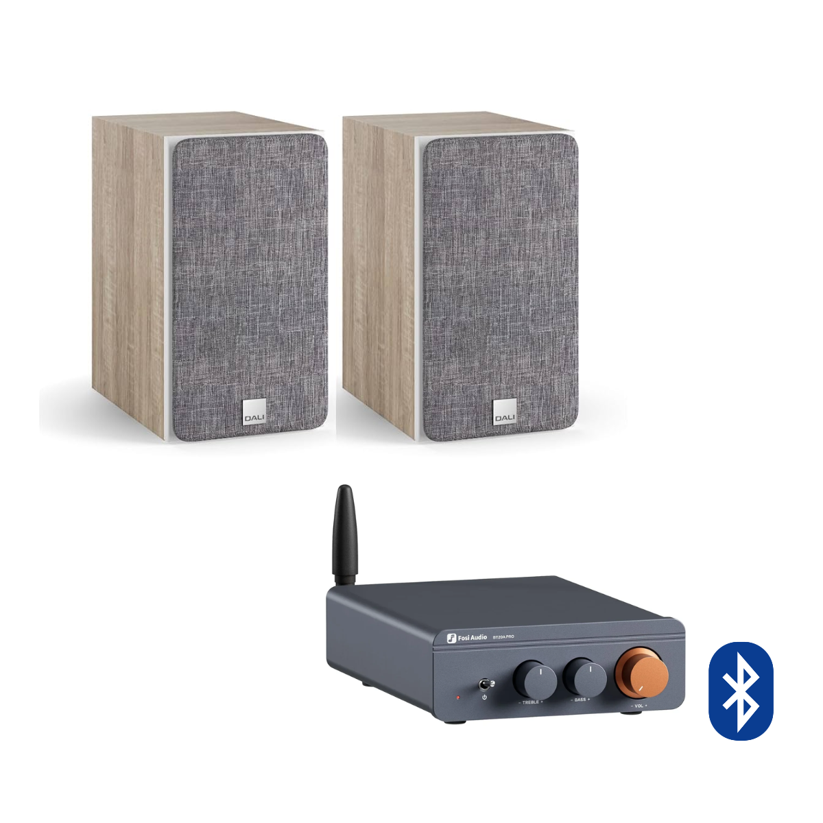 Pack Amplificador BT20A Pro + Parlantes Oberon 3