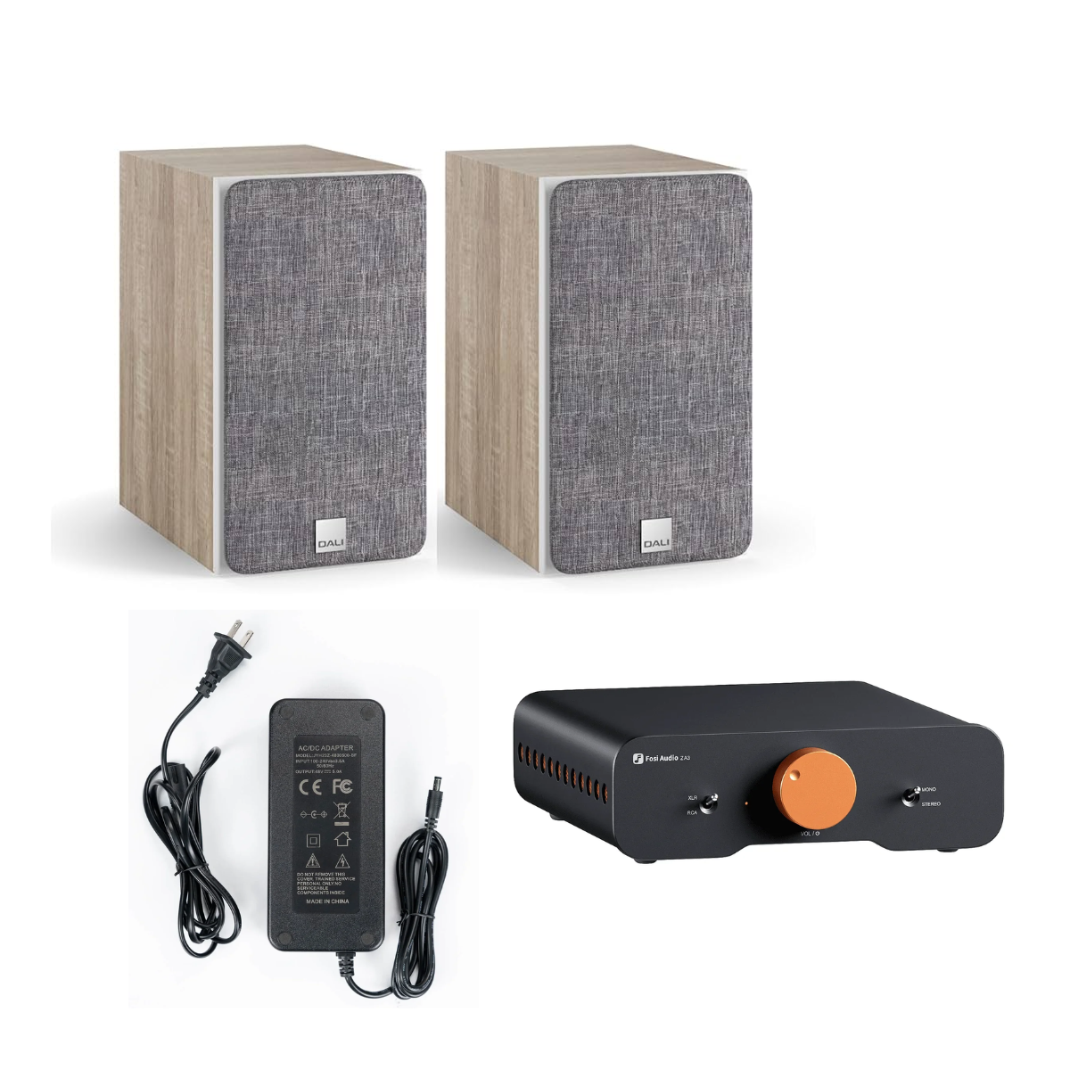 Pack Amplificador ZA3 + Fuente 48V + Parlantes Oberon 3