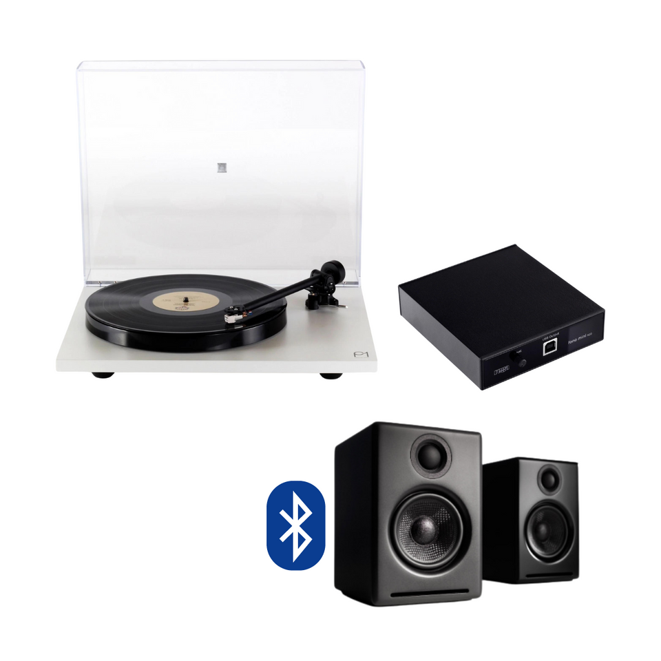Pack Tornamesa Planar 1 + Pre Fono Mini A2d + Parlantes A2+ Wireless