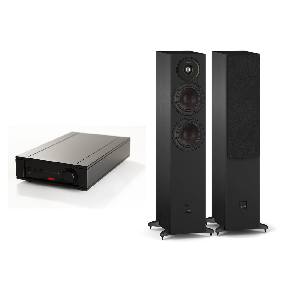Amplificador Rega Brio MK7 + Parlantes SONIK 5 — Pack Hi-Fi Floorstander (Preventa: Despachos a partir del 16 de Julio)