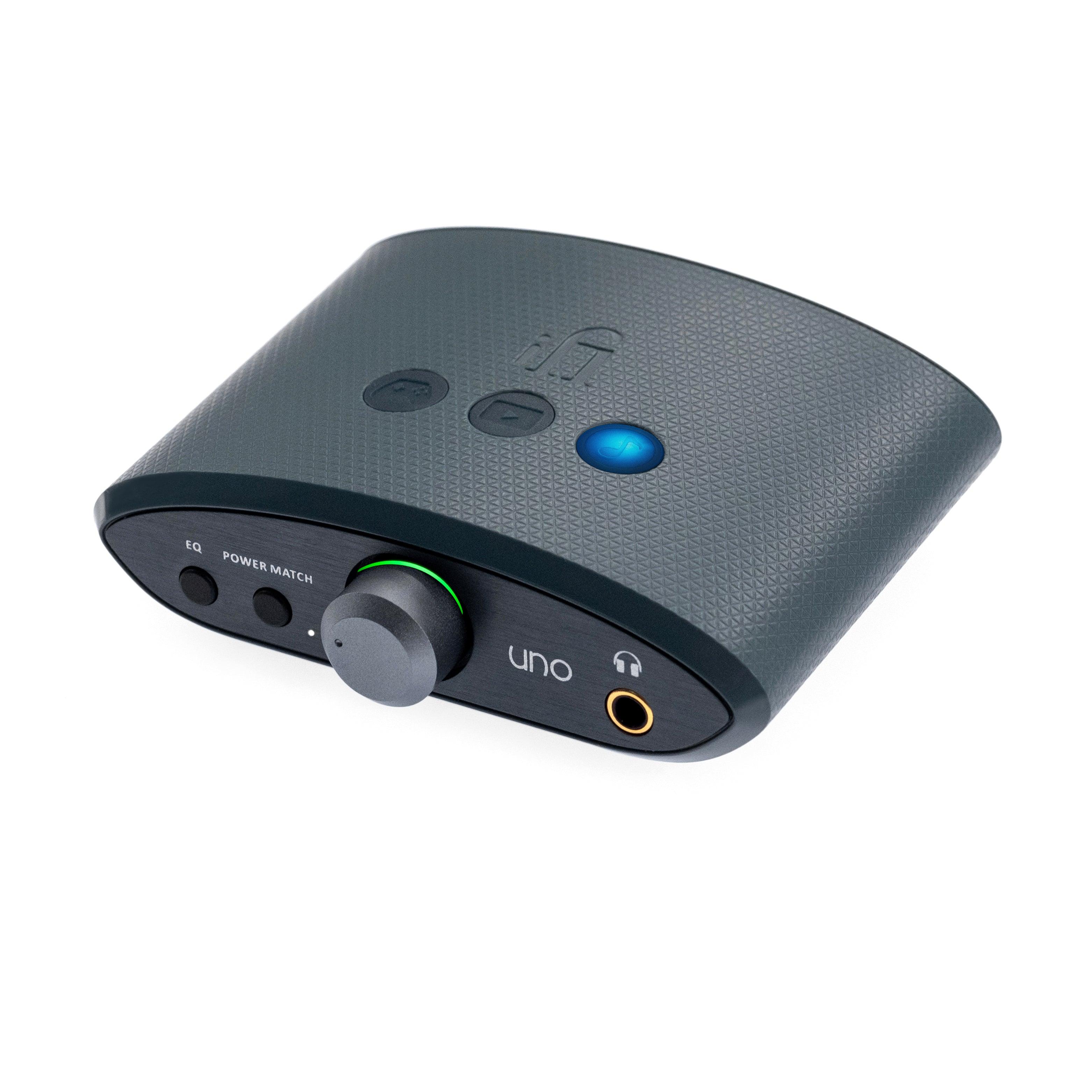 DAC iFi UNO para escritorio con salida RCA y 3,5 mm