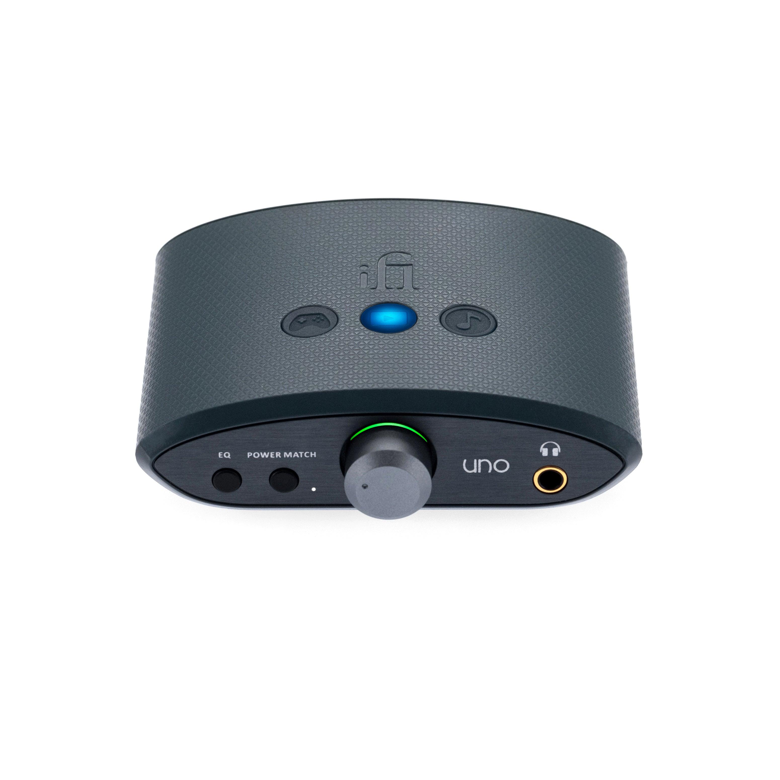 DAC iFi UNO para escritorio con salida RCA y 3,5 mm
