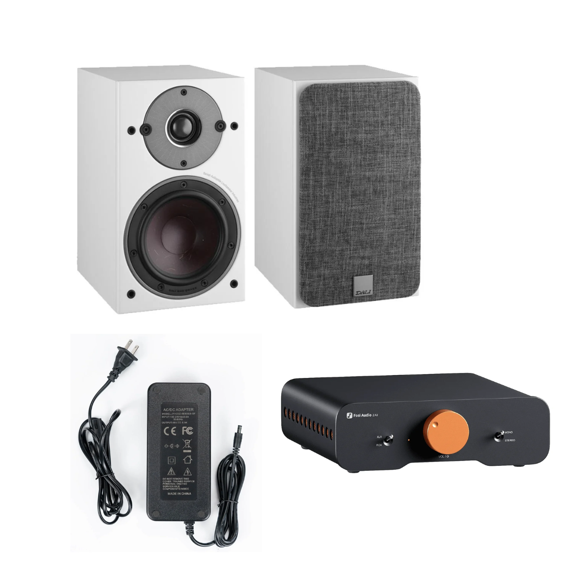 Pack Amplificador ZA3 + Fuente 48V + Parlantes Oberon 1
