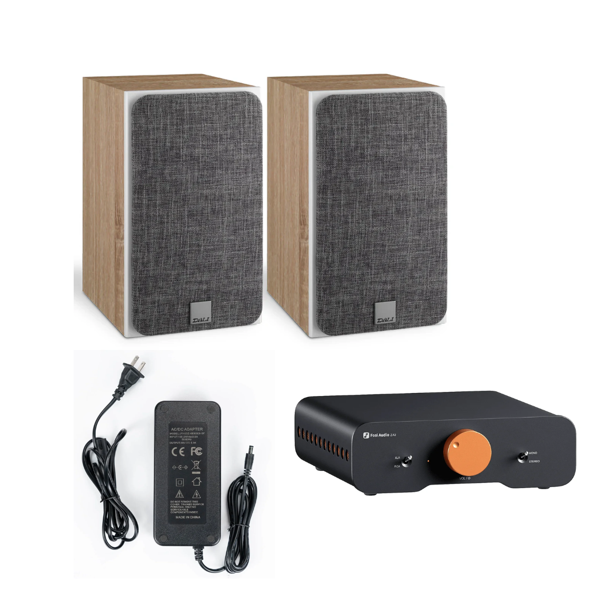 Pack Amplificador ZA3 + Fuente 48V + Parlantes Oberon 1
