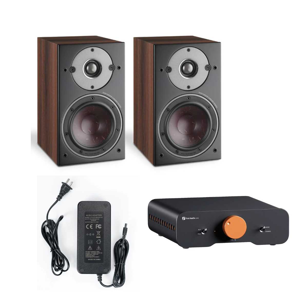 Pack Amplificador ZA3 + Fuente 48V + Parlantes Oberon 1