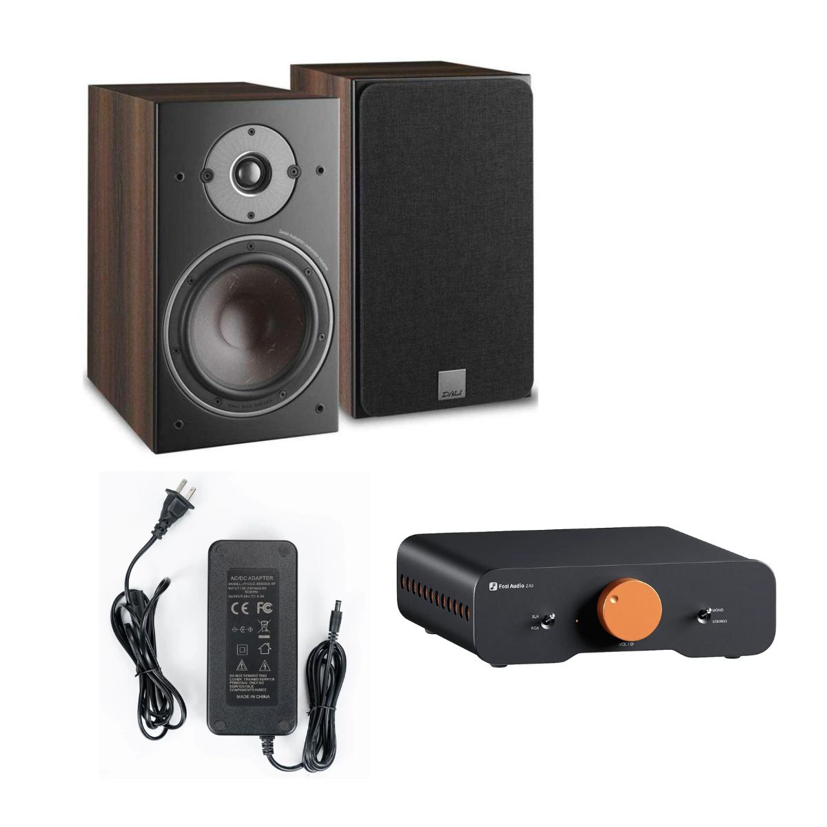 Pack Amplificador ZA3 + Fuente 48V + Parlantes Oberon 3