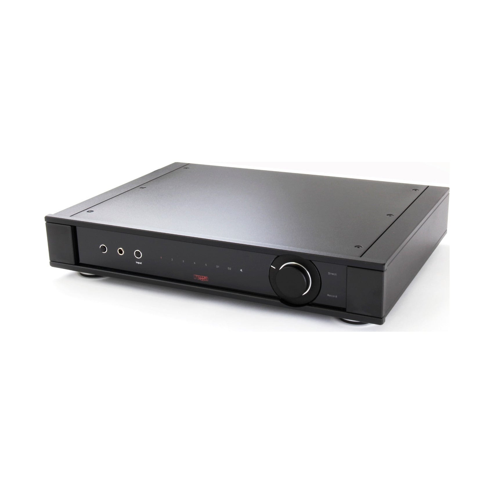 Amplificador Elicit MK5 - Panel trasero con entradas RCA, phono MM y conexiones de parlantes