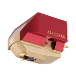 Cápsula MC AT-OC9xML - Vista frontal con cuerpo de aluminio y aguja Micro Line de alta precisión