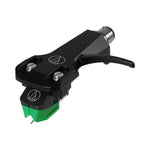 Cápsula Audio-Technica AT-VM95E/H elíptica con portacápsula, otra vista sobre fondo blanco