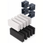 Kit de repuestos HumminGuru HG01 Dark Gray con ruedas, filtros y adhesivos EVA, vista frontal