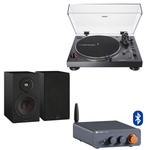 Pack Tornamesa AT-LP120XUSB + Amplificador Fosi BT20A Pro + Parlantes DALI Sonik 1 · Black Ash
