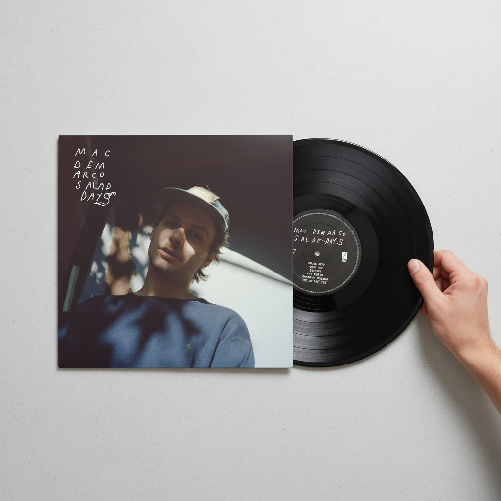 Mac DeMarco Salad Days vinilo siendo sacado