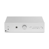Amplificador integrado Pro-Ject Maia S3 plateado, vista frontal