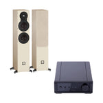 Pack Parlantes de columna DALI Sonik 5 + Amplificador Rega io · Natural Oak