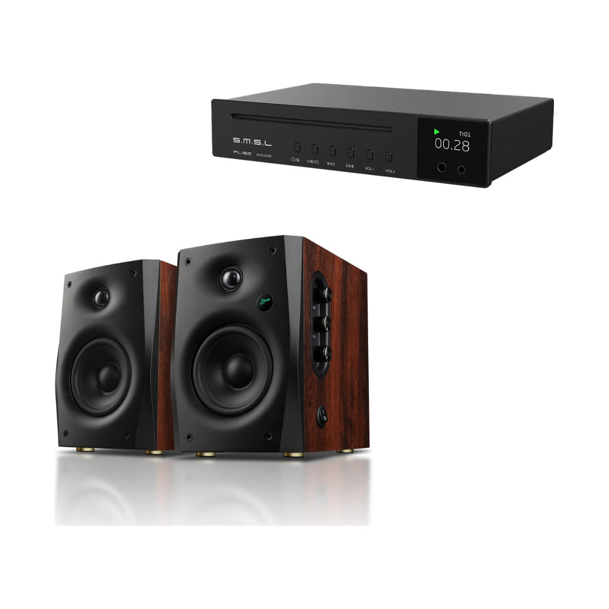 Pack Reproductor de CD PL150 + Parlantes Activos D1100