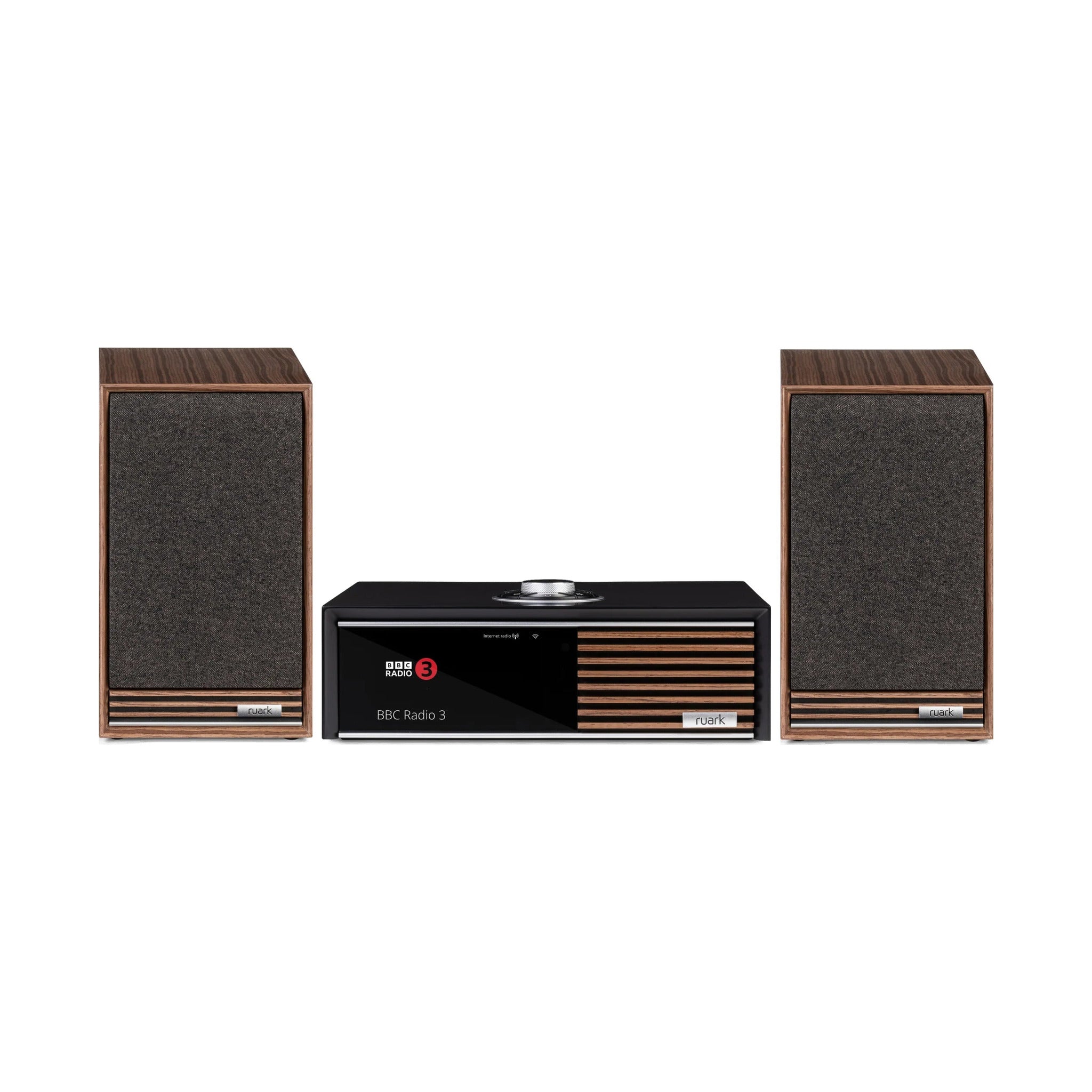 Pack Sistema de Sonido R610 + Parlantes Sabre-R, parlantes en Walnut, sistema en Walnut