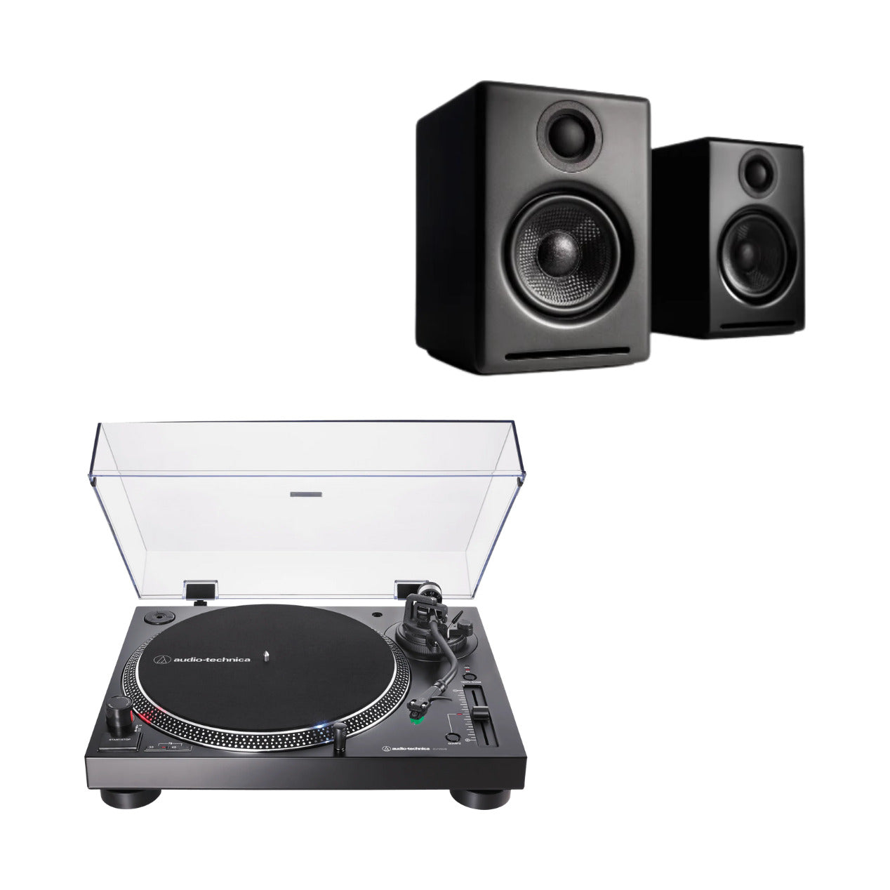 Tornamesa AT-LP120XUSB + Parlantes A2+ Wireless, Pack Completo