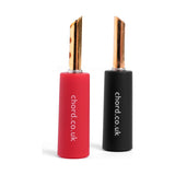 Par de conectores banana Chord, 1 negro y 1 rojo
