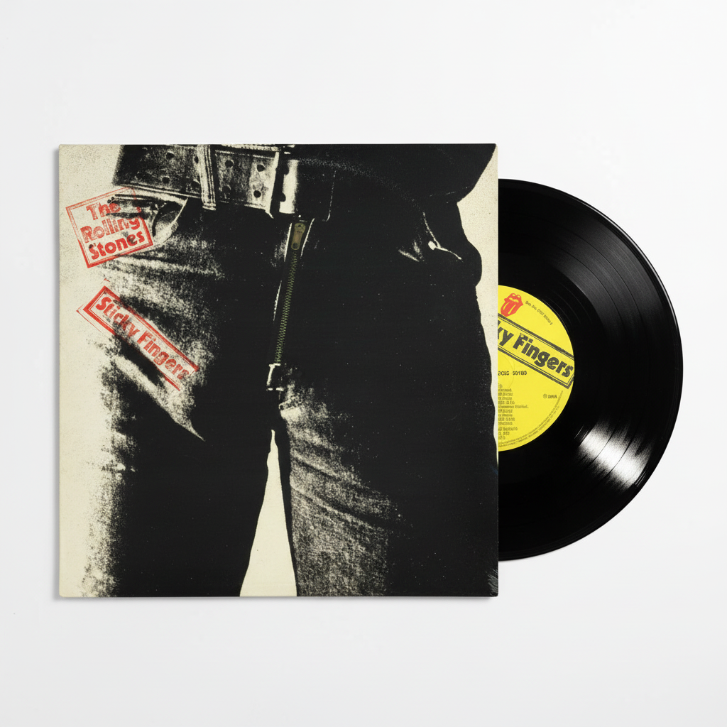 Rolling Stones Sticky Fingers vinilo saliendo