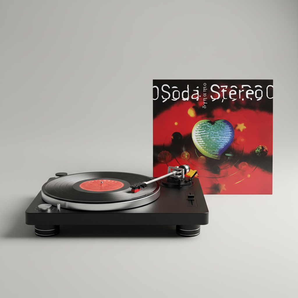 Soda Stereo en tornamesa minimalista