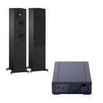 Pack Parlantes de columna DALI Sonik 5 + Amplificador Rega io · Black Ash