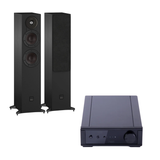 Pack Parlantes de columna DALI Sonik 5 + Amplificador Rega io · Black Ash