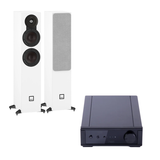 Pack Parlantes de columna DALI Sonik 5 + Amplificador Rega io · Blanco