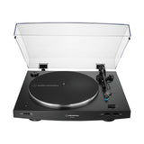 AT-LP3XBT negra con la tapa abierta, vista de frente