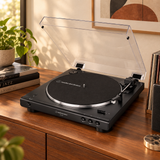 Tornamesa AT-LP60XBT en una sala de escucha decorada